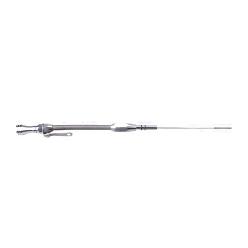 YIWENG SBC SBC Stainless Braided Firewall Flexible Dipstick Engine Oil Dipstick Pre-79 Early Replacement for SB 265 283 327 350 383 400, Silver