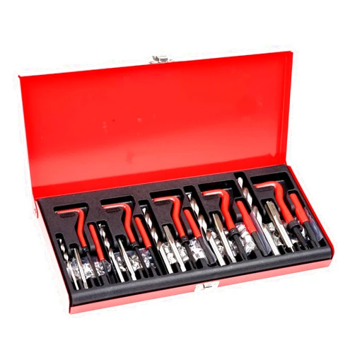 VEVOR Thread Repair Kit - 166Piece Metric HSS Drill Helicoil Repair Kit - M5 M6 M8 M10 M12 Portable Rethreading Tool Kit - Thread Inserts Taps Breakoff Installation Tools