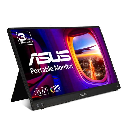 ASUS ZenScreen 15.6” 1080P Portable Monitor (MB16ACV) - Full HD, IPS, Eye Care, Flicker Free, Blue Light Filter, Kickstand, USB-C Power Delivery, for Laptop, PC, Phone, Console