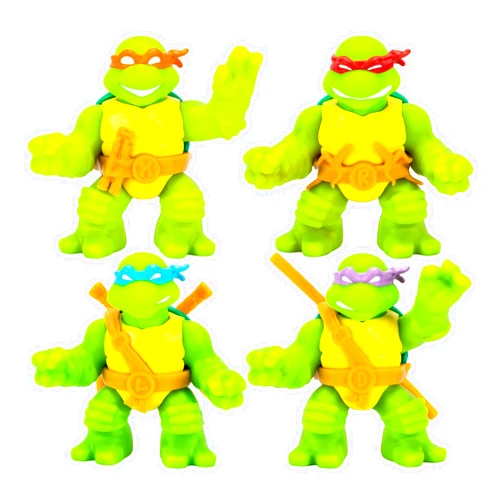 Heroes of Goo Jit Zu Teenage Mutant Ninja Turtles | 4 Pack | Super Oozy Toy Figures | Classic Donatello, Classic Michelangelo, Classic Leonardo & Classic Raphael | with Different Colored Mutations
