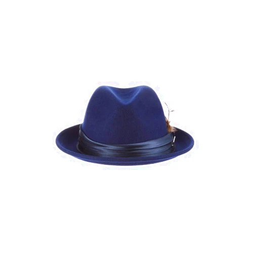 STACY ADAMS Men's Crushable Wool Felt Snap Brim Fedora Hat Royal