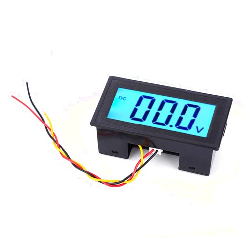 FTVOGUE Voltage Monitor, YB5135DB LED Digital Display Voltage Meter LCD Digital Display Three Wire Voltage Meter Monitor, Electriccircuittestingdevice (Fully Sealed DC0-500V)