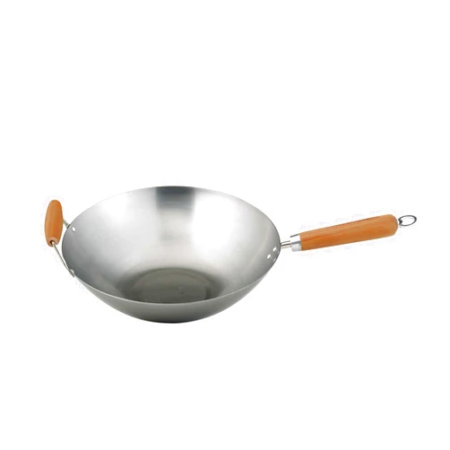 Helen's Asian Kitchen Wok, Carbon Steel and Bamboo, 14-Inches