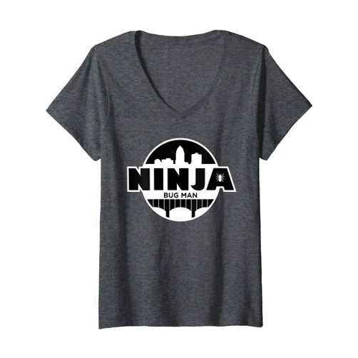 Backyard Ninja Kids Womens Tyler Smith - Ninja Bug Man Ninja Warrior V-Neck T-Shirt