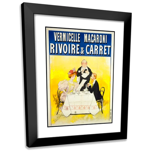 ArtDirect Anonymous 15x18 Black Modern Frame and Double Matted Museum Art Print Titled - Macaroni Rivoire and Carret Vermicelli