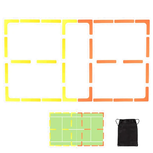 Hikeen Court Lines Marker Kit Anti-Wind-Resistant Throw Down Markers 28pcs, Pickleball Net Court for Indoor Court