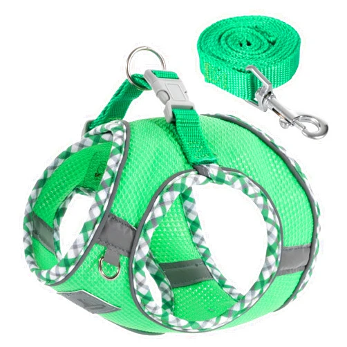 TomteNisse Dog Harness and Leash Set, No Pull Pet Harness for Small Dogs Easy Walking,Soft Breathable Small Dog Harness,Adjustable Reflective Step in Vest Harness for Puppy,Kitten, Cats