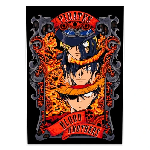 Leyland Designs Blood Brothers Luffy Ace Sabo Bumper Sticker Window Water Bottle Decal 5