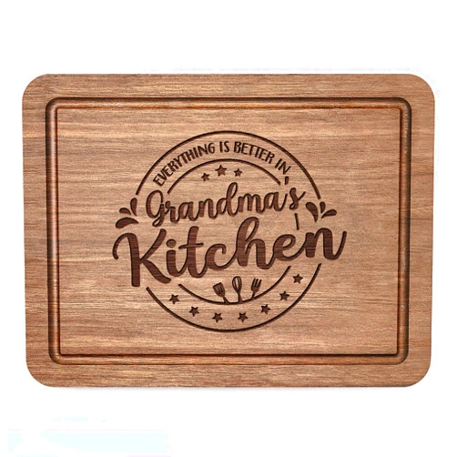 SteadStyle Walnut Wood Cutting Board Gifts for Grandma, Best Grandma Gifts, Grandma Birthday Gifts for Grandma, Nana, Personalised Kitchen Ideas for Grandma on Christmas, Mother's Day