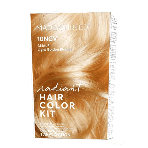 Madison Reed Radiant Hair Color Kit, Light Golden Blonde for Superior Gray Coverage, Ammonia-Free, 10NGV Amalfi Blonde, Permanent Hair Dye, Pack of 1