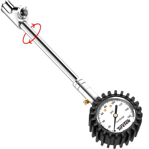 TIRETEK Truck Tire Pressure Gauge (160 PSI) for Trucks, Semi Trucks, ATV, Cars & RV Accessories - Truck Driver Gifts for Men, Trucker Gift, Tire Gauge for Dually Tires