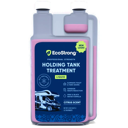 Eco Strong RV Toilet Treatment | RV Black Tank Treatment | RV Holding Tank Digestor, Odor Eliminator, and Cleaner | Perfect for Campers, RVs, Boats, 33 Treatments, Citrus