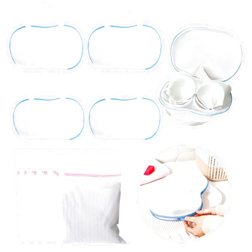 YMAIYJL Bra Washing Bags for Laundry, 5 Pcs Bra Laundry Bags for Washing Machine and 5 Pcs Honeycomb Mesh Laundry Bags, Lingerie Bags for Washing Delicates, Bra Washer Protector for Laundry
