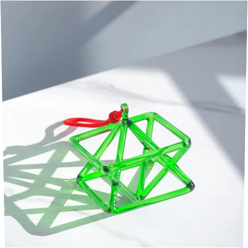 YongFeiCryatal 6inch Chakra green Optically Clear Quartz Crystal Singing Merkaba Pyramid Healing Musical Instrument