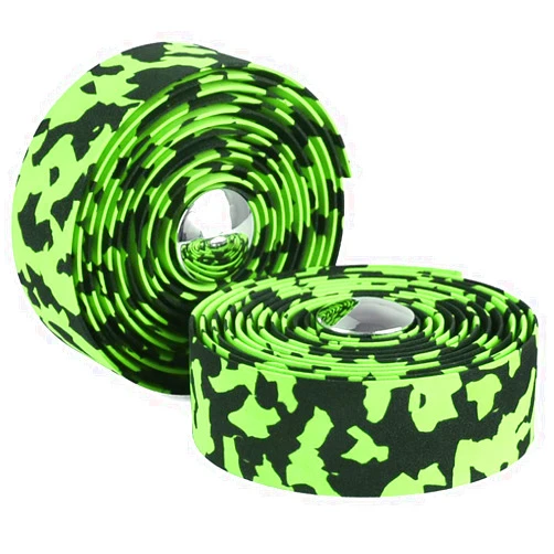 KINGOU Black & Green Camouflage EVA Road Bike Handlebar Tape Bicycle Bar Wraps - 2PCS Per Set