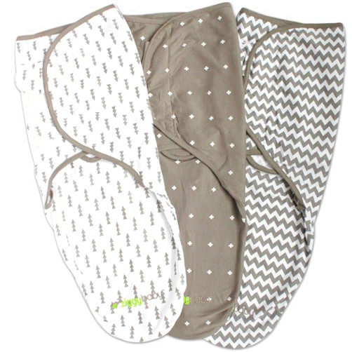 Ziggy Baby Swaddle Blanket, Adjustable Infant Baby Wrap, Soft Cotton in Ultra Grey - Swaddles 0-3 Months, Blankets for Boy, Boy Swaddle, Blanket