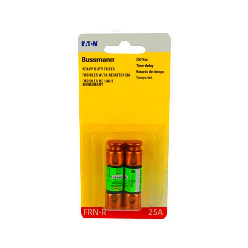 Bussmann BP/FRN-R-25 25 Amp Fusetron Dual Element Time-Delay Current Limiting Fuse Class RK5, 250V UL Listed, 2-Pack