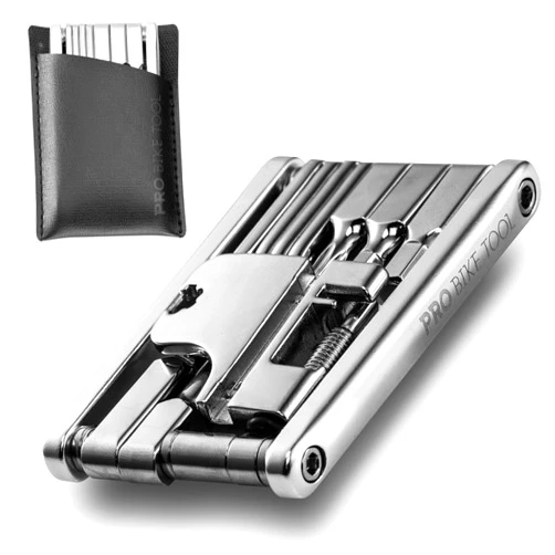 PRO BIKE TOOL 17-in-1 Bike Repair Stand - Lightweight and Durable Bike Tool Kit for Road and Mountain Bikes - Multi-function Bike Maintenance Set - Compact and Portable Design - 2.8 x 1.7 inches