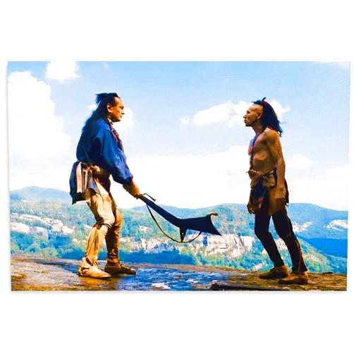 Sftghdrgsad The Last of the Mohicans Ending Scene Poster Canvas Wall Art Picture Home Decor (24×36inch- Framed)