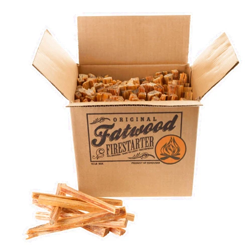 Trademark Global Fatwood Pine Wood Fire Sticks - 10lb Box of Indoor or Outdoor Fire Starters for Campfires, Grills, Wood Stoves, Firepits, or Fireplaces by Pure Garden