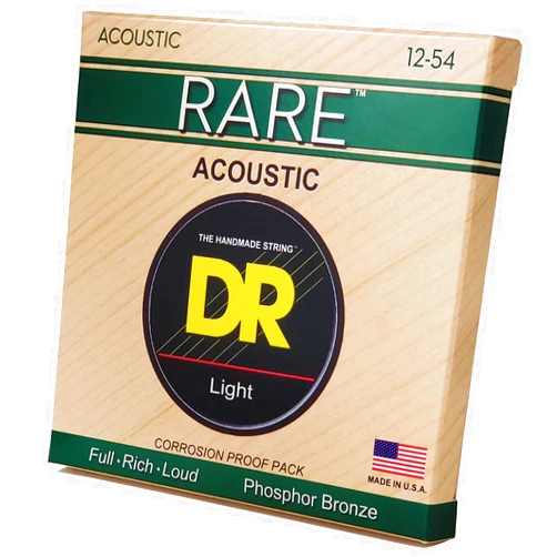 DR Strings Rare - Phosphor Bronze AcousticHex Core 12-54