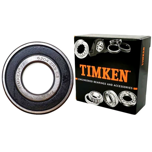 TIMKEN 2PACK TIMKEN 6204-2RSC3 Double Rubber Seal Bearings 20x47x14mm,Pre-Lubricated and Stable Performance and Cost Effective