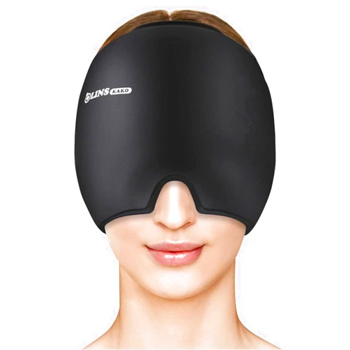 OLINS KAKO Migraine Relief Cap Ice Head Wrap Headache Relief Cap Hot & Cold Therapy Hat for Migraine, Cool Gel Head Wrap