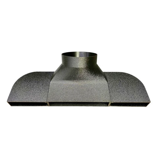 Leafgreen Solutions LLC Under Garage Door 2x4 Seal Exhaust Smoke Laser Duct Shroud 1.5in in Height KIT - Includes adapters for 4in, 5in, 5.9in & 6in Hoses.