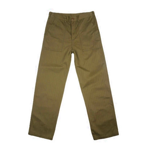 ATIYMNASTX Baker Pants, Mens, Straight Slim, Original Color, American Vintage, Military Style, Amekaji, American Casual Wear
