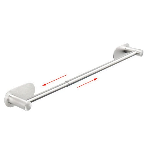 TocTen Self Adhesive Towel Bar, Stick Bath Towel Rack for Bathroom Adjustable 16-24