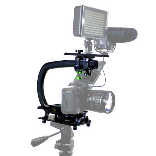 Cam Caddie Scorpion EX Video Camera Stabilizing Handle Kit with Included Smartphone and GoPro Compatible Mounts - Professional Bundle - Black