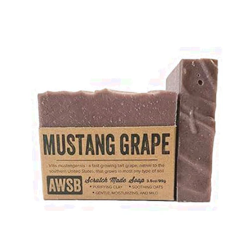 A Wild Soap Bar Mustang Grape Bar Soap with Bentonite Clay & Soothing Oats, Vegan, All Natural with Organic Ingredients, Handmade