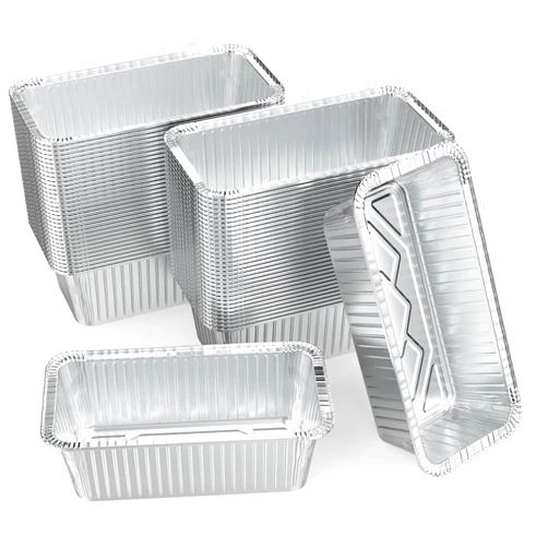 WANBAO 50 Pack Foil Bread Pan Disposable Aluminum Loaf Pans 1lb for Baking, Food Storage & Takeout, 6