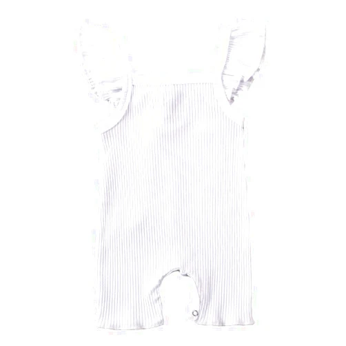 HEZIOWYUN Newborn Baby Girl Ruffle Sleeveless Romper Solid Color One Piece Jumpsuit Outfit