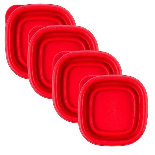 MRX Solutions Replacement Lids for Rubbermaid Food Storage Containers - Fits 1/2-Cup Size, BPA-Free and Durable (4-Pack)