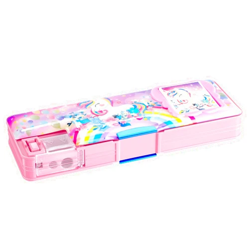 Henoyso Pencil Box for Girls Unicorn Pencil Case with Calculator and Pencil Sharpener Multifunction Pencil Case Cool School Supplies Back to School Gift Birthday Present for Kids Teens