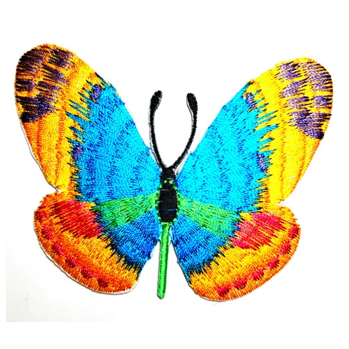 HHO CARTOON PATCH HHO Butterfly Insect Boho Hippie Retro Love Peace Patch Embroidered DIY Patches, Cute Applique Sew Iron on Kids Craft Patch for Bags Jackets Jeans Clothes