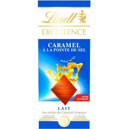 Lindt Excellence Sea Salt Caramel Milk Chocolate, 100g