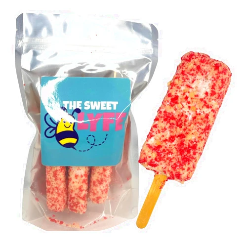 The Sweet Lyfe Freeze Dried Strawberry Shortcake Ice Cream Bars 3 Count - Delicous and Crunchy Freeze Dried Ice Cream Bars: Shipped in a box