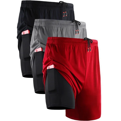 NELEUS Men's 2 in 1 Running Shorts with Liner,Dry Fit Workout Shorts with Pockets