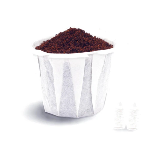 XMCOSOCS Disposable Coffee Filters, 100 Counts Coffee Filter Paper for Keurig Brewers Single Serve 1.0 and 2.0, Compatible with Reusable K Cup Filter, White