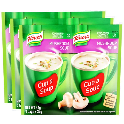 Knorr Mushroom Soup Mix 1.52oz (3x2 Packs for 6 Pouches Total)| Delicious, Warm, and Ready in Minutes!
