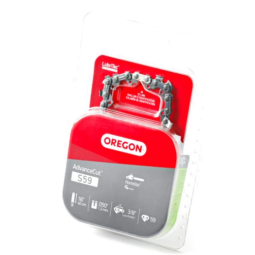 Oregon S59 AdvanceCut Replacement Chainsaw Chain for 16-Inch Guide Bars, 59 Drive Links, Pitch: 3/8