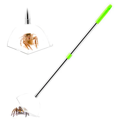 Saillong 1 Pack Large Spider Catcher with 31'' Long Handle, Contactless Spider Grabber Removes Release Spiders and Flies for Indoor Use, Bug Container for Safely Capturing Spiders