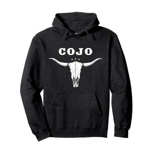 Visit The Western Cowboys Retro Cojo Johnson Bull Skull Music Country 70s Cowboys Boot Pullover Hoodie