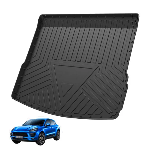 Elsetyler Custom Fit for Cargo Liner Porsche Macan 2015-2023 2024 2025 - Black TPO All Weather Heavy Duty Waterproof Rear Cargo Tray Trunk Floor Mat Protector