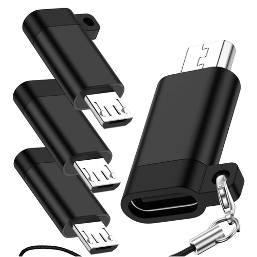 Ououdee Micro USB Adapter,4Pack Type C Female to Micro USB Male Convert Connector Support Charge & Data Sync USB C to Micro Adapter for Samsung Galaxy S7 Edge/S7/S6/S6 Edge/J3/J7/Note 6/5/LG G4/Nexus 6/5/4