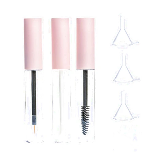 ICEYLI 10ml Empty Mascara Tube, Eyeliner Tube and Lip Gloss Tubes Rubber Inserts and Funnels for Castor Oil, Ideal Kit for DIY Cosmetics