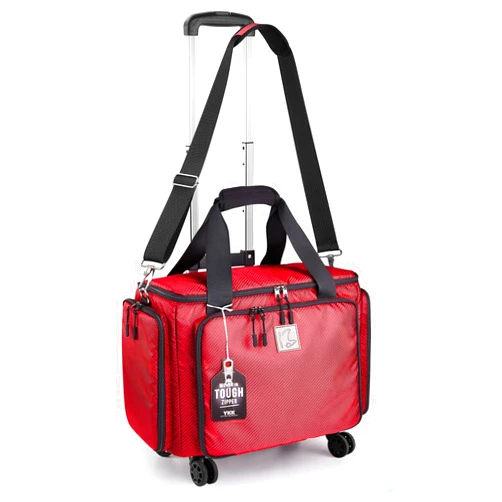 BatlFrist Rolling Sewing Machine Bag with Universal wheels,Sewing Machine Carrying Case with YKK zipers, Compatible most Standard Brother, Singer, Bernina, Sewing Machines (Red)