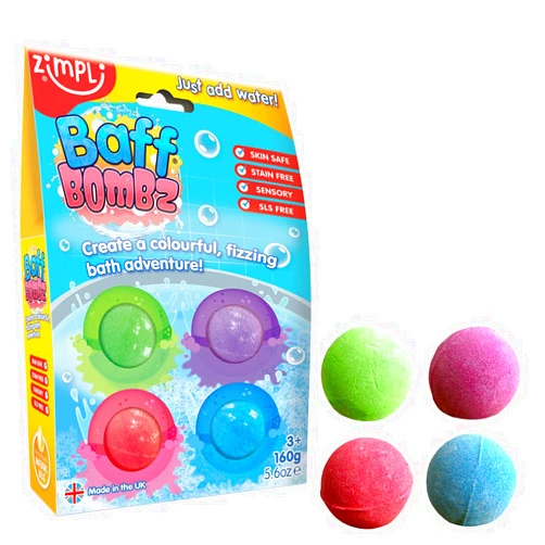 Zimpli Kids Baff Blast 4 Bath Pack Box, 140g